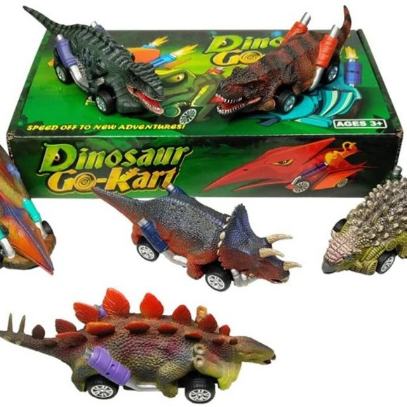 DINOSAUR PULLBACK TOY CARS 6 Pack 5 Inch Each Toddler Toys Gifts T-Rex & More - Picture 5 of 7